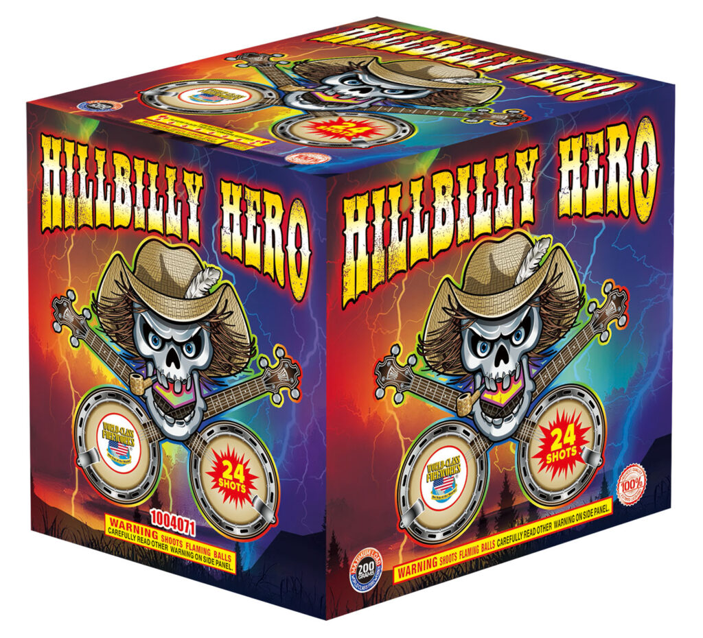 Hillbilly Hero ⋆ 200 Gram Cake ⋆ PyroSpot Fireworks